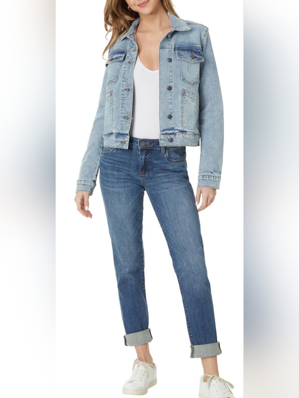 Kut from the Kloth Women's Boyfriend Jeans - Medium Wash Blue
